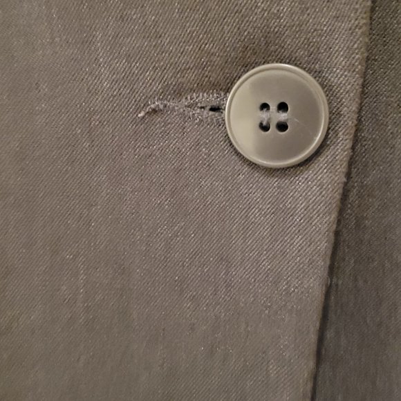 Hilton Weiner Blazer Jacket Size Small Grey Wool Blend Soft Stretch Designer - Picture 3 of 6